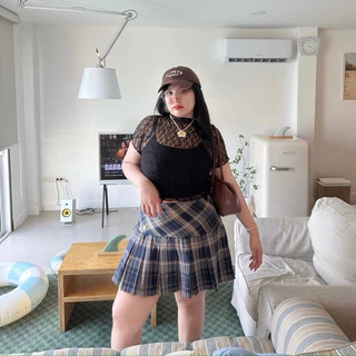 Mini Skirt กระโปรงมินิสเกิร์ต ลายสก็อต กระโปรงสั้นสาวอวบอ้วน🪩🎧 | Geebeety