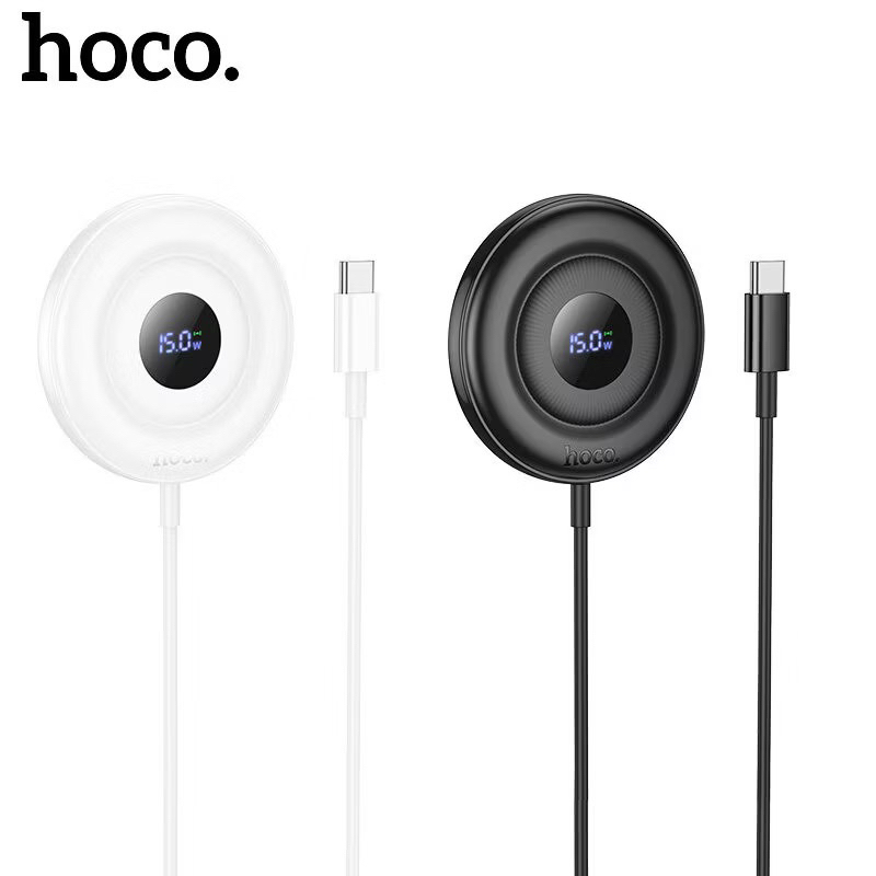Hoco CW61 แท่นชาร์จไร้สาย 2in1 สมาร์ทโฟน & หูฟังไร้สาย จ่ายไฟ 15W ระบบชาร์จ Qi Wireless Charger