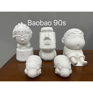 ตุ๊กตาปูนปลาสเตอร์ ระบายสี ตัวตัน (ไม่แถมสี) ราคาต่อตัว