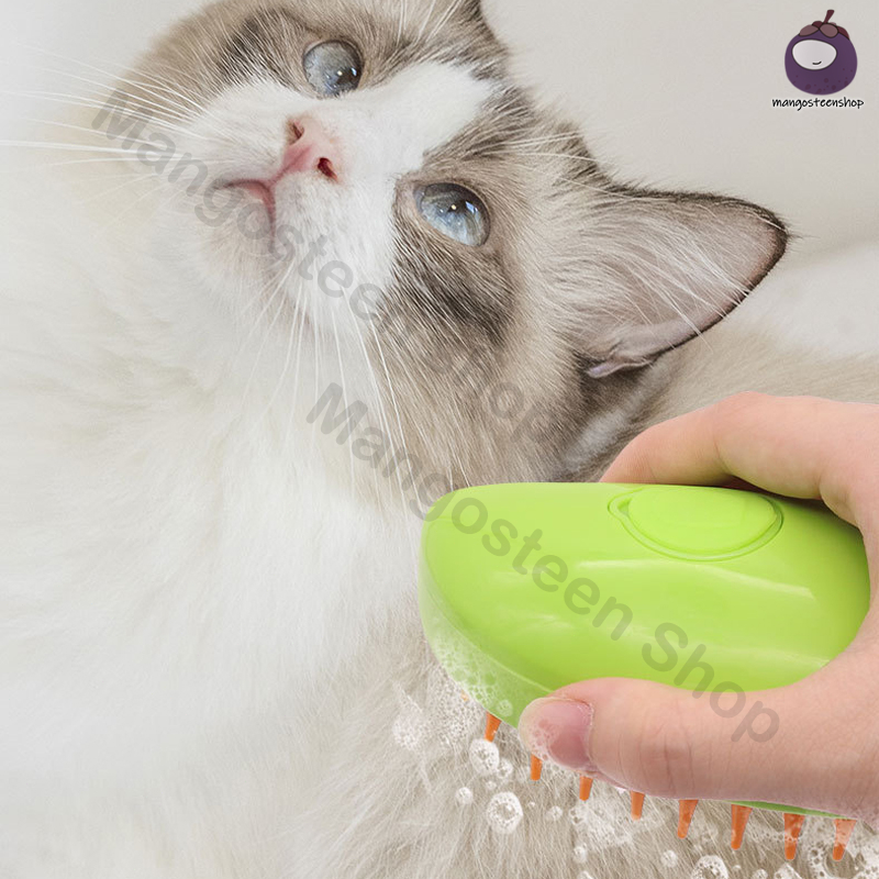 🐱สเปรย์ไฟฟ้า หวีกําจัดขนSteam Dog Brush Cat Hair Brush สุนัข Triple Pet Grooming Steamy Supplies - รูปที่ 7