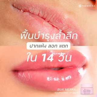 POEMERRA ลิปบาล์ม คุณหนูดี บำรุงริมฝีปาก แห้ง ปากคล้ำ ปากดำ ลิปมัน Lip Balm จากธรรมชาติ ขนาด 8 g. จำนวน 1 กระปุก