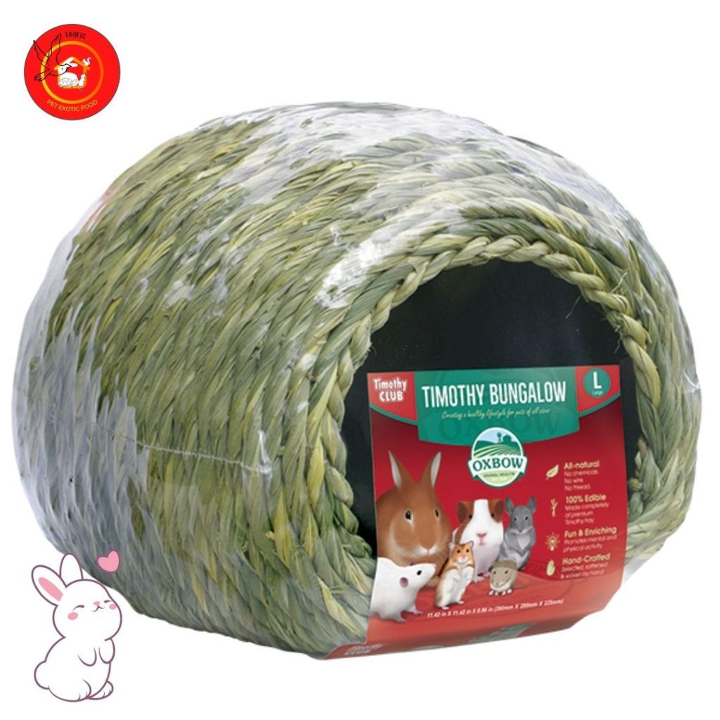 OXBOW Timothy Club - Bungalow M / Lอุโมงค์หญ้าทิโมธีถัก สำหรับ กระต่าย แกสบี้ ชินชิลล่า