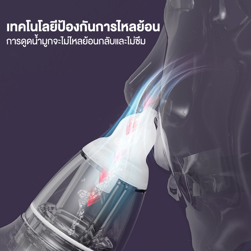 เครื่องดูดน้ำมูกไร้สาย 2 หัวดูด แถมที่คีบขี้มูก ปรับได้3ระดับ สำหรับ 0-12 ปี ถอดล้างได้ ที่ดูดน้ำมูกเด็ก ของใช้เด็ก