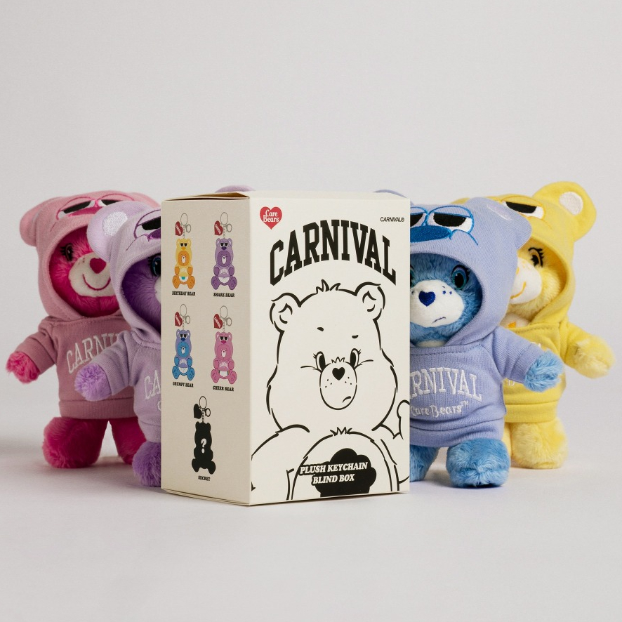 [💖ใช้โค้ดเหลือง 20% เหลือ 1000💖](พร้อมส่ง) กล่องจุ่มพวงกุญแจ CARNIVAL x Care Bears Blind Box Figures