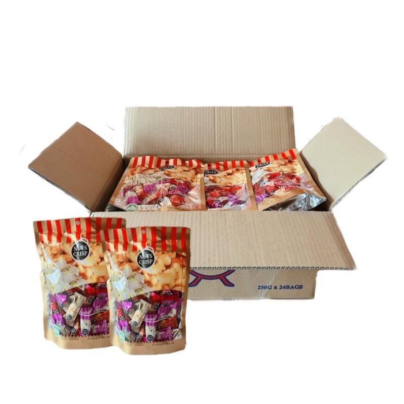 Ya nuts ขนมวตุ๊บตั๊บ 250 กรัม ยกลัง มี 24 ห่อ