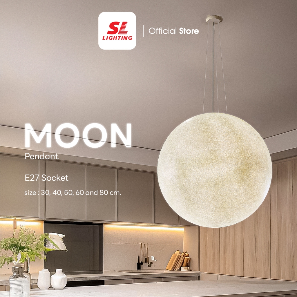 SL LIGHTING | Moon Series Pendant Lamp & Floor Lamp ไฟห้อยเดี่ยว และ ไฟตั้งพื้น ขั้วE27