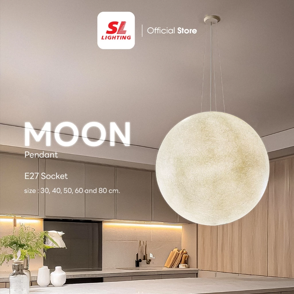 SL LIGHTING | Moon Series Pendant Lamp & Floor Lamp ไฟห้อยเดี่ยว และ ไฟตั้งพื้น ขั้วE27