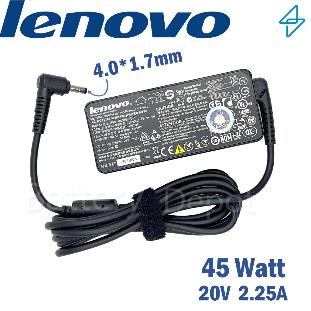 Lenovo Adapter ของแท้ Lenovo IdeaPad 310-15IAP 310S-14AST 310S-14IKB 310S-14ISK สายชาร์จ Lenovo 45w 
