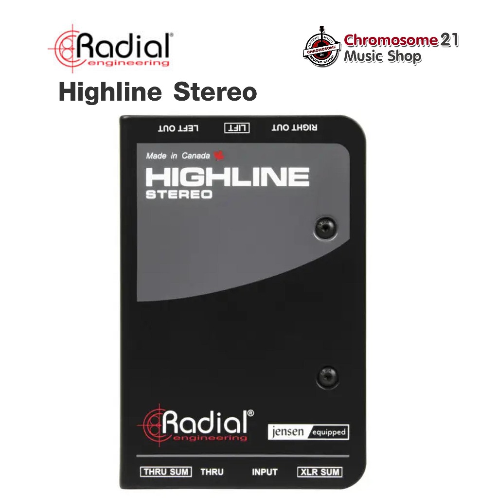 D.I Box ไดเร็กบ็อกซ์ Radial Highline Stereo Passive Line Isolator