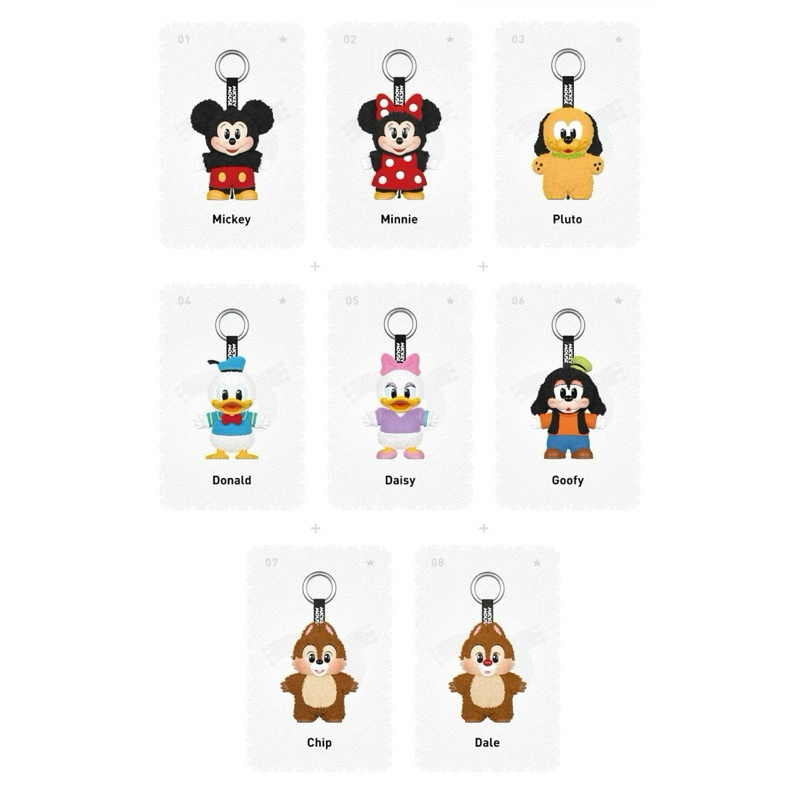 POP MART Mickey Family Cute Together Keychain  [สุ่ม]  [D-TOYS MODEL]
