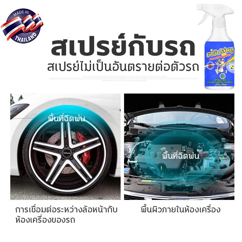 ซื้อ 1 แถม 1 สเปรย์ไล่หนูรถ 🐭ฉีดทีหนึ่งอยู่นานได้ 360 วัน🐭สเปรย์ไล่หนู น้ำยาไล่หนู สเปย์ไล่หนู 500ml ไล่หนูถาวร ได้ผล100 - รูปที่ 2