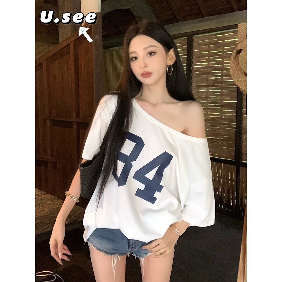 เสื้อยืดหลวม เสื้อยืดเเขนสั้น ทรงหลวม เบอร์84 สาวอวบใส่ได้#2290