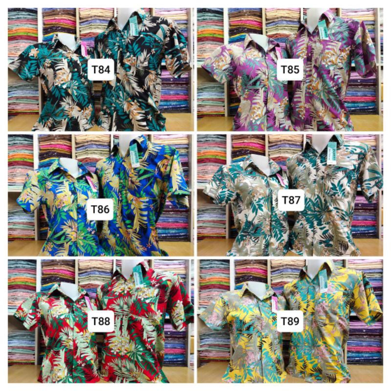 เสื้อลายดอก T84-89#ผ้าไหมอิตาลี งานไทย