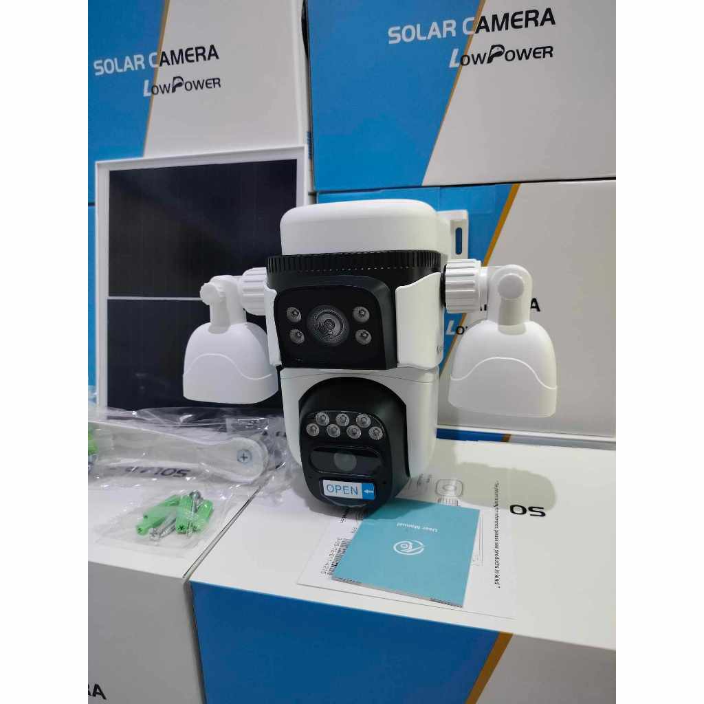 Vstarcam กล้องสามเลนส์โซล่าเซลล์แบบใส่ซิมใช้พลังงานแสงอาทิตย์ รุ่นBG621SR คมชัด2ล้านพิกเซล