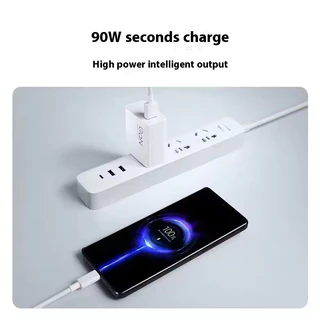 90W GaN ชุดที่ชาร์จ อัจฉริยะ ชาร์จเร็ว พร้อมสายเคเบิล Type C Charger (หัวชาร์จ + สายชาร์จ)