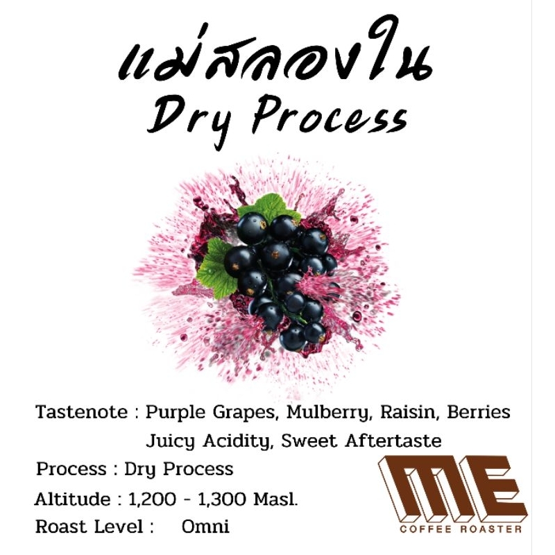 เมล็ดกาแฟแม่สลองใน Dry Process หอมองุ่นม่วง,ลูกเกด,มัลเบอร์รี่ 🍇🍇