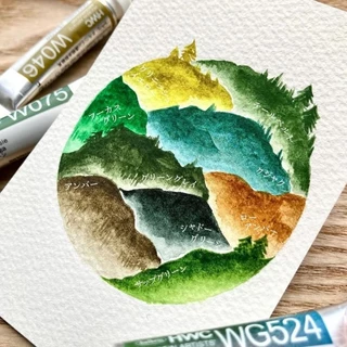 สีน้ำบีบแบ่ง 0.5 ,2 ml. Holbein Artists' Watercolor (Mini Pan ,Half Pan)