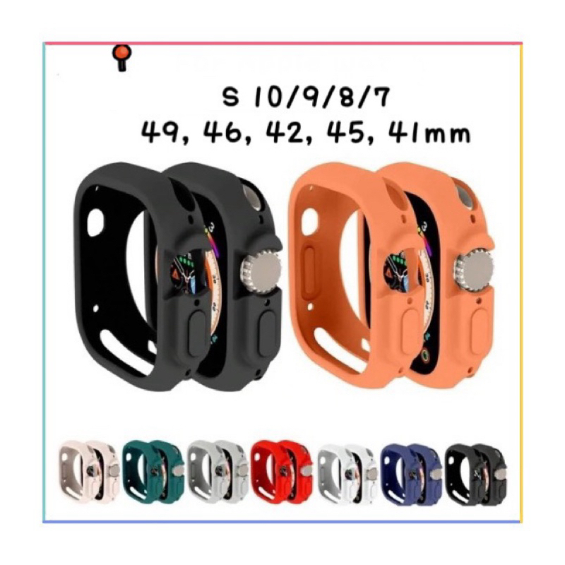 พร้อมส่งจากไทย สีเยอะมาก เคสซิลิโคนนิ่ม ใช้สำหรับ iWatch Ultra 49mm & Series 11/10/9/8/7 ขนาด 41,45,42,46mm