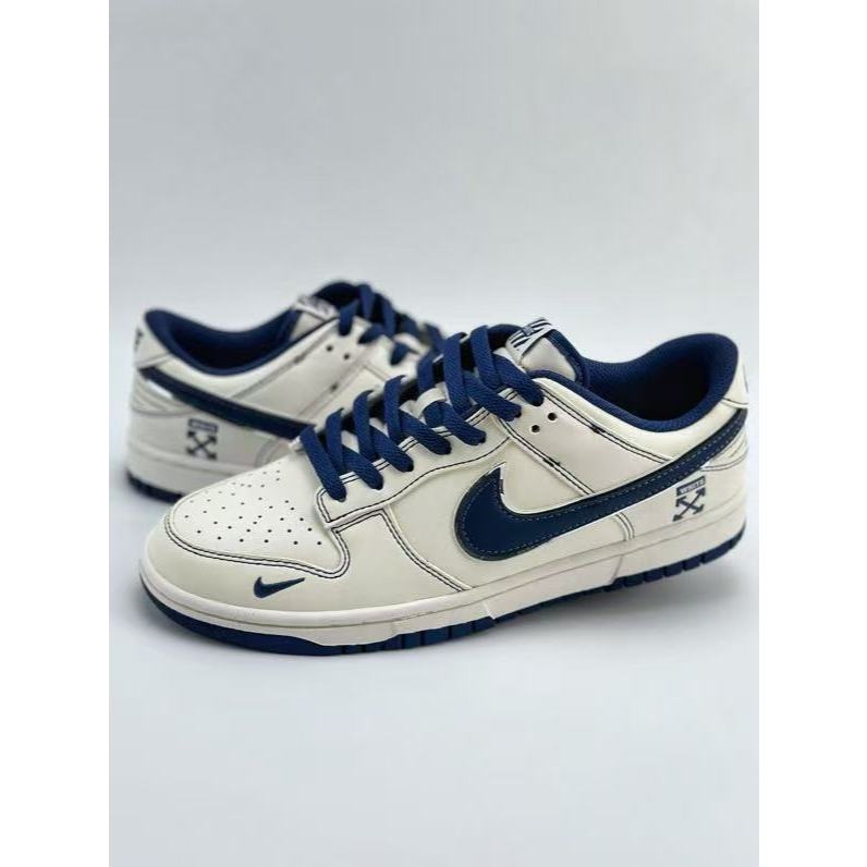 Nike SB Dunk Low x OFF-WHITE รองเท้าผ้าใบลำลองที่ทันสมัยและสะดวกสบาย DJ2024- 011