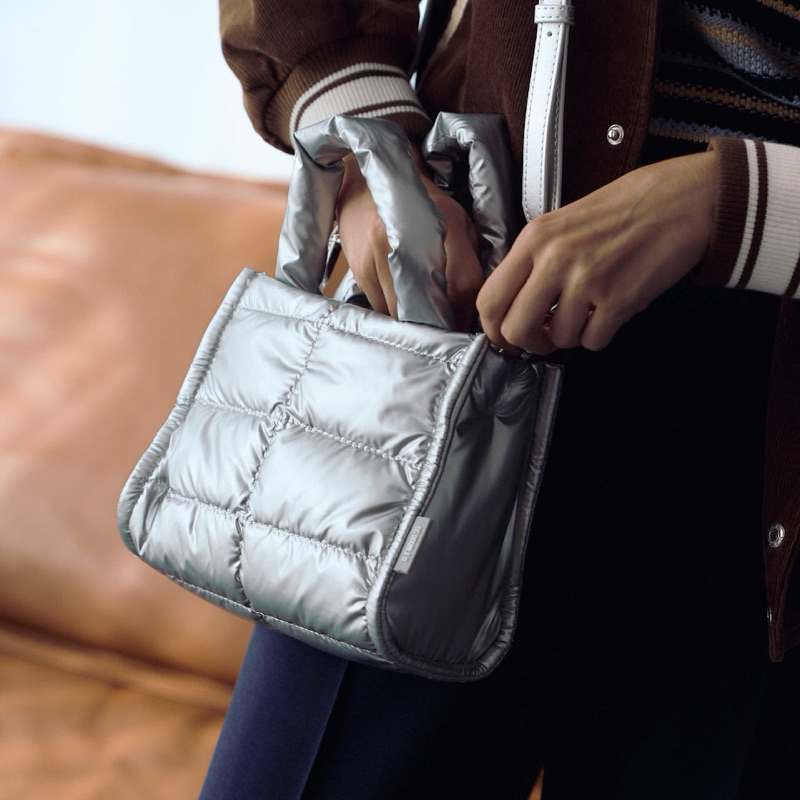 🍭🍭สินค้าใหม่ 🔥🔥กระเป๋า CC-OO silver metallic ของแท้ shop 💯%