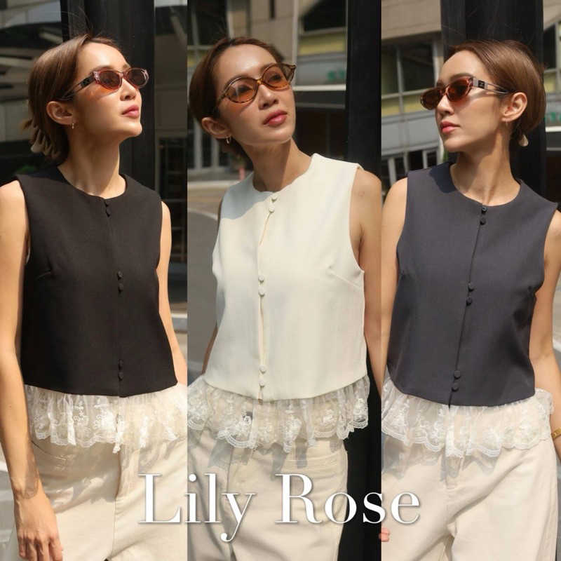 เสื้อกั๊กระบายลูกไม้ รุ่นLily‘Rose (B52)