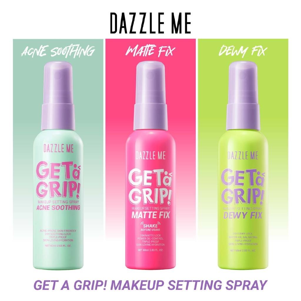 DAZZLE ME Get a Grip! Makeup Setting Spray 60ml สเปรย์ล็อคเมคอัพ ล็อคเมคอัพ ควบคุมความมัน