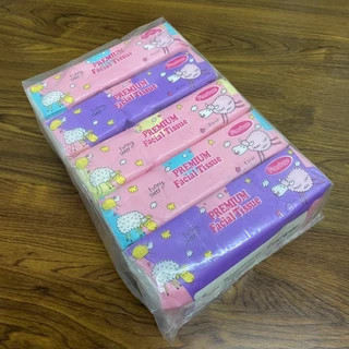 กระดาษทิชชู่ Flamingo แพ็ค5ห่อ( สุ่มลาย) ราคาประหยัด