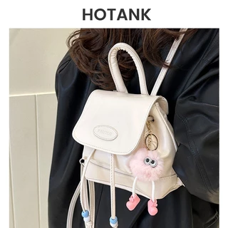 HOTANK ผู้หญิงกระเป๋าเป้สะพายหลังยุโรปและอเมริกาวินเทจชนสีเกาหลีร้อยชุด ins น่ารักคาวบอยนักเรียนเฉพาะกลุ่มเป้