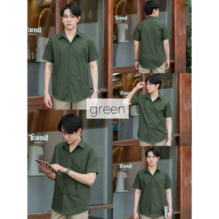เสื้อเชิ้ตแขนสั้นชาย เชิ้ตคอปก ผ้าOXFORD หลากสี Sz.40-48