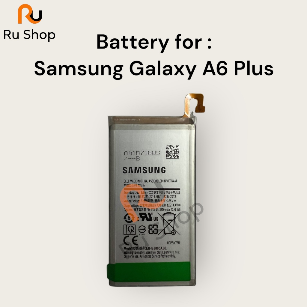 แบตเตอรี่ Samsung Galaxy A6 Plus A605F A605G A6050 A605K A605FN A605GN A6058 EB-BJ805ABE 3500mAh
