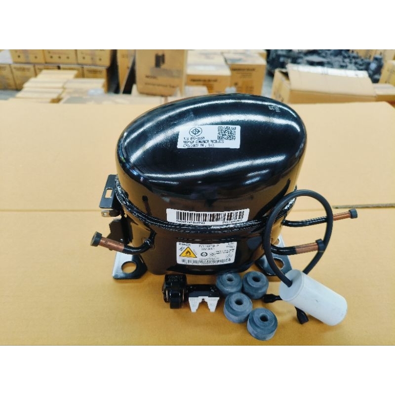 คอมตู้เย็นตู้แช่ใหม่(เก่าเก็บ)ยี่ห้อ GMCC รุ่น PZ110H1B-P ขนาด 1/4 แรง น้ำยา r600a ระบบธรรมดา อุปกรณ