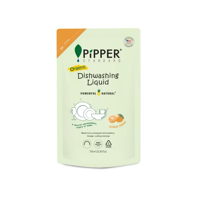 Pipper Standard 750ml. น้ำยาล้างจาน organic ถนอมผิวมือ
