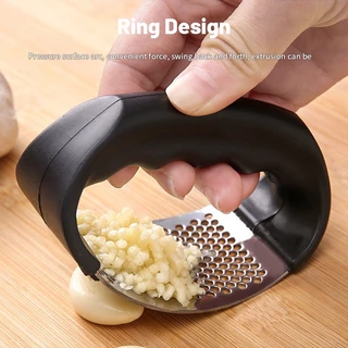 【ของดีในครัว】เครื่องบดกระเทียม สแตนเลส โค้งแบบใช้มือใช้ง่าย ที่บดกระเทียม