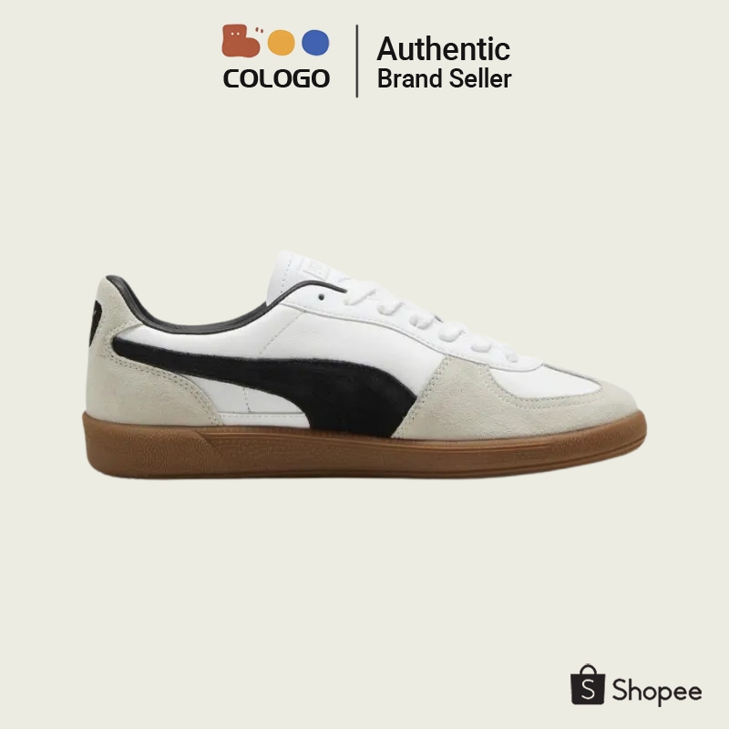 ของแท้ 100% PUMA Palermo Leather Unisex รองเท้าหุ้มข้อต่ำ 396464-01