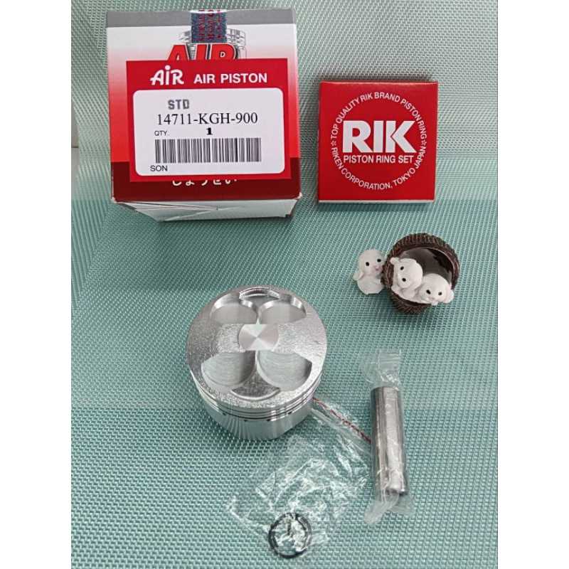 ชุดลูกสูบโซนิค 58-62  มิลสลัก 13 พร้อมหลบวาล์ว 4วาล์วใส่ W110i ไม่มีชักหลบวาล์ว 19/17