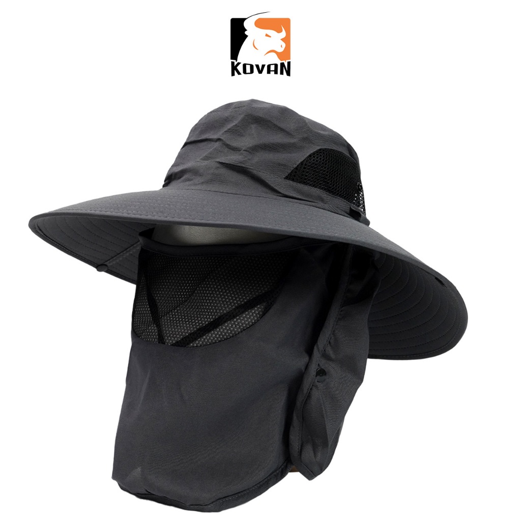 KOVAN หมวกกันแดด หมวกคลุมหน้ากันแดด หมวกปีกกว้าง