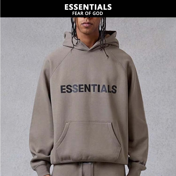 『ESSENTIALS』เสื้อฮู้ด FEAR OF GOD FOG ESSENTIALS hoodie เสื้อกีฬาพิมพ์ตัวอักษรที่อกด้านหน้า