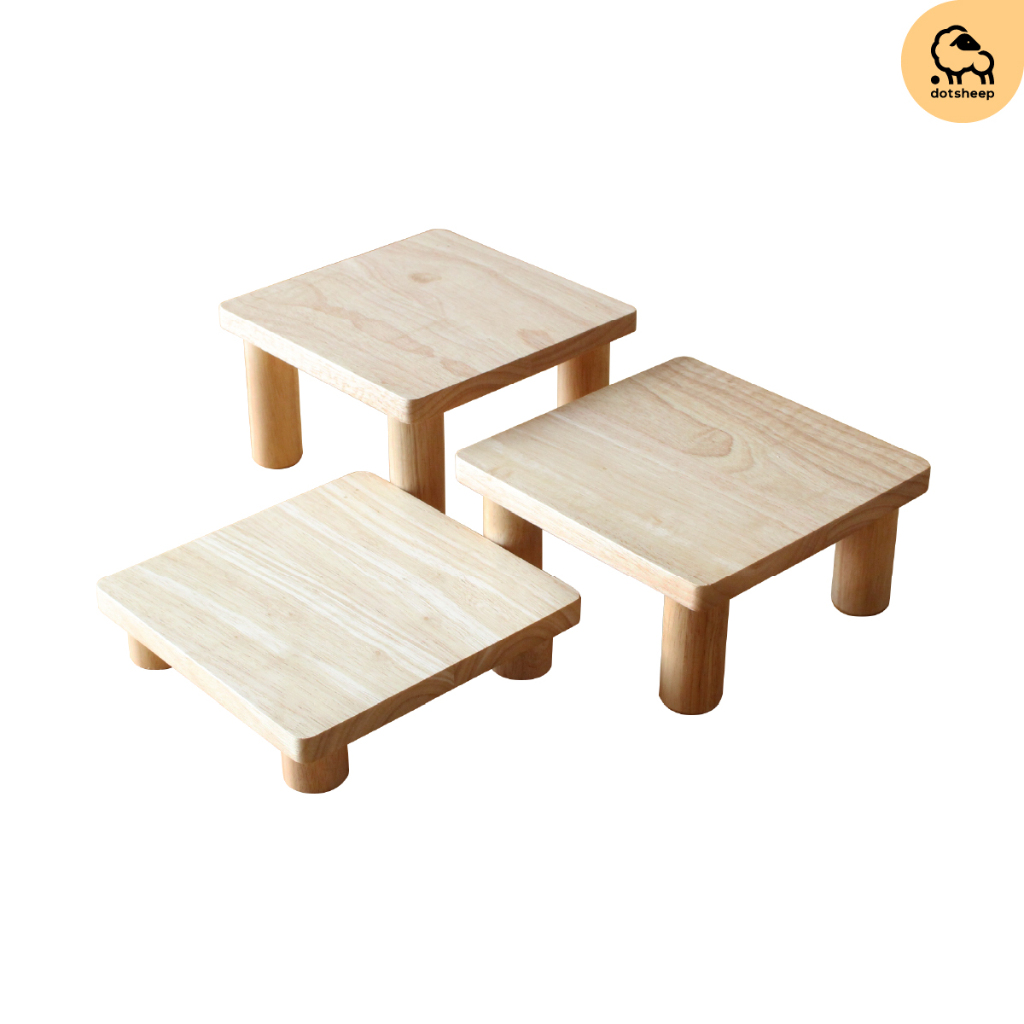 Dotsheep ที่วางน้ำพุแมว ฐานวางน้ำพุแมว โต๊ะวางเครื่องให้อาหารแมว ขาตั้งน้ำพุแมว ไม้จริง​ *แข็งแรง*