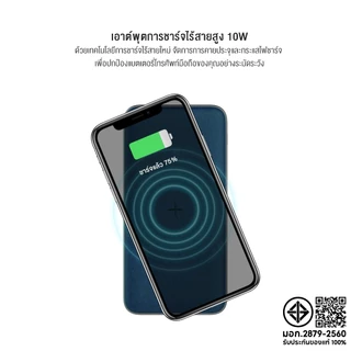 Eloop EW40 แบตสำรอง 20000mAh ชาร์จไร้สาย PD 18W Output Type-C / USB-A 1/2