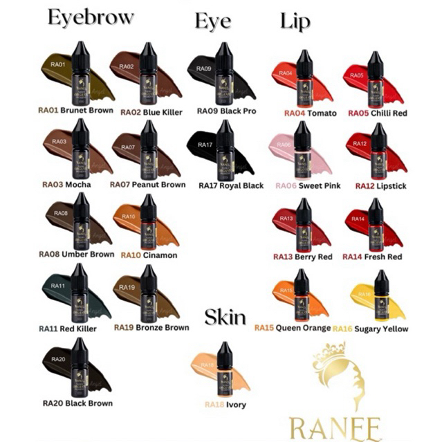 สีรานี สีรัสเซีย สีRanee 15ml. เช็คสีจากชาตสีสอบถามก่อนสั่งซื้อนะคะ