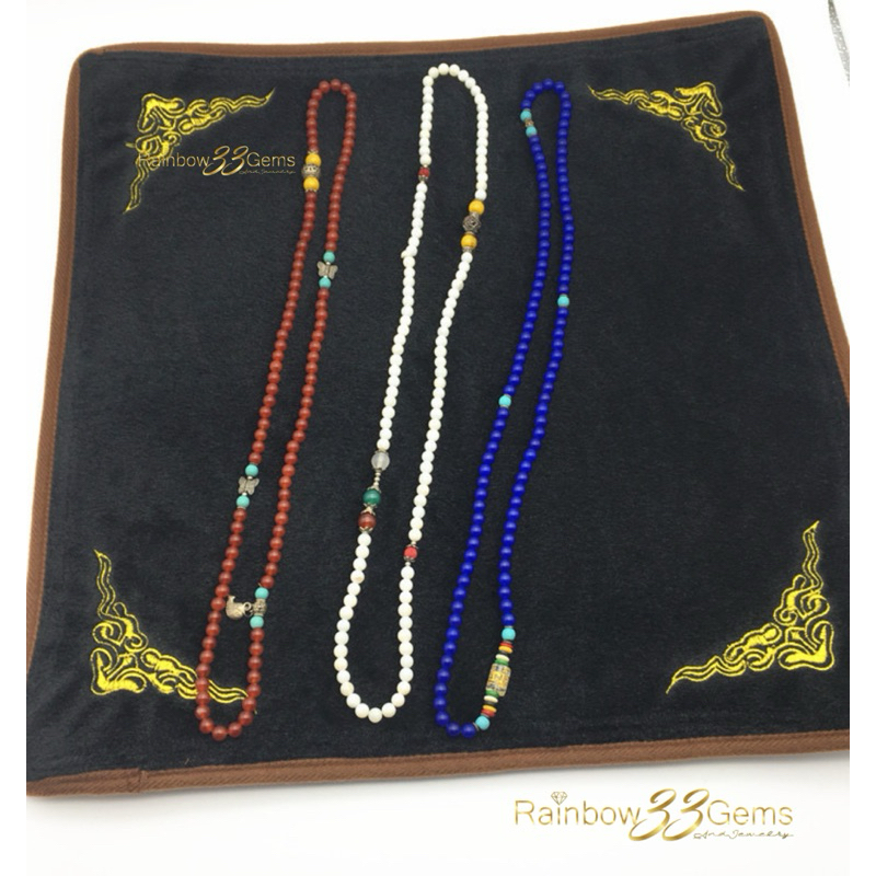 (พร้อมส่ง) ผ้าสักหลาด สำหรับวางโชว์เครื่องประดับ ปักลายไทย