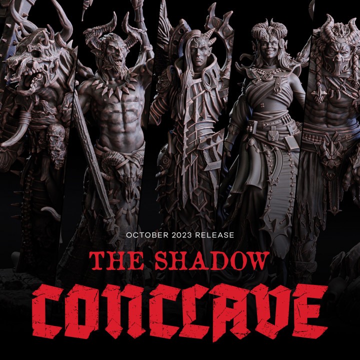DnD Miniature I The Shadow Conclave Iโมเดลบอร์ดเกม (งานเรซิ่นยังไม่ลงสี) ฐาน 1-2 นิ้ว