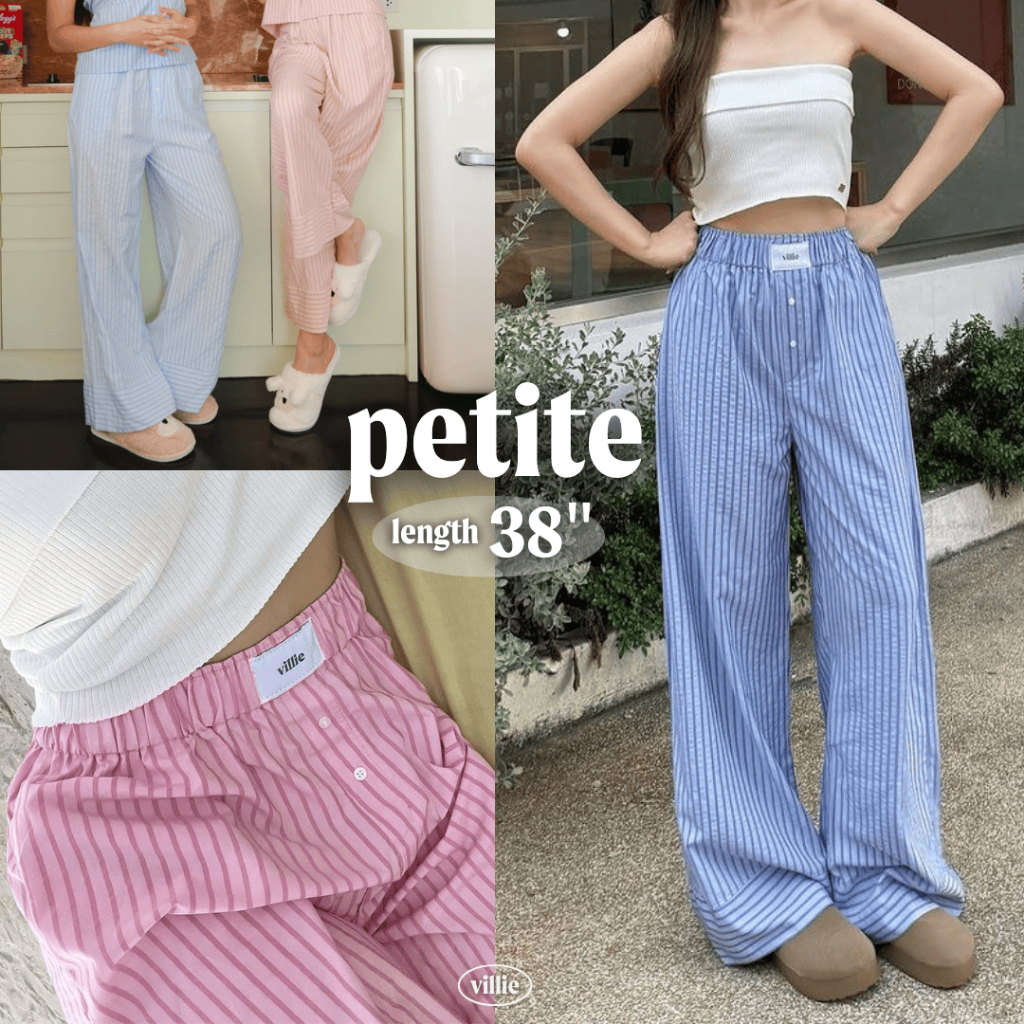 PETITE (ยาว38") villie Lazy pants กางเกงขายาว boxer pants
