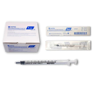 [EXP: 2026-9] Nipro Syringe LDS ไซริ้งค์พลาสติก ขนาด 1ml หัวจุกดำ [Low dead space KDL] จำหน่ายต่อกล่อง [100pcs/box]