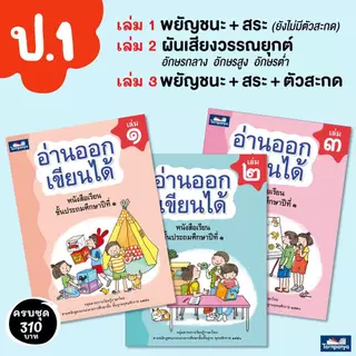 หนังสือ อ่านออกเขียนได้ ป1 แบบฝึกอ่านเขียนภาษาไทย หนังสือเรียนภาษาไทย ระดับประถม1 ธารปัญญา