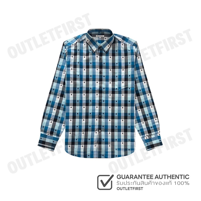 GUY LAROCHE รุ่น LOGO LONG SLEEVES SHIRT CODE: BAB1201S3BU เสื้อเชิ้ตแขนยาว เสื้อเชิ้ตผู้ชาย เสื้อเช