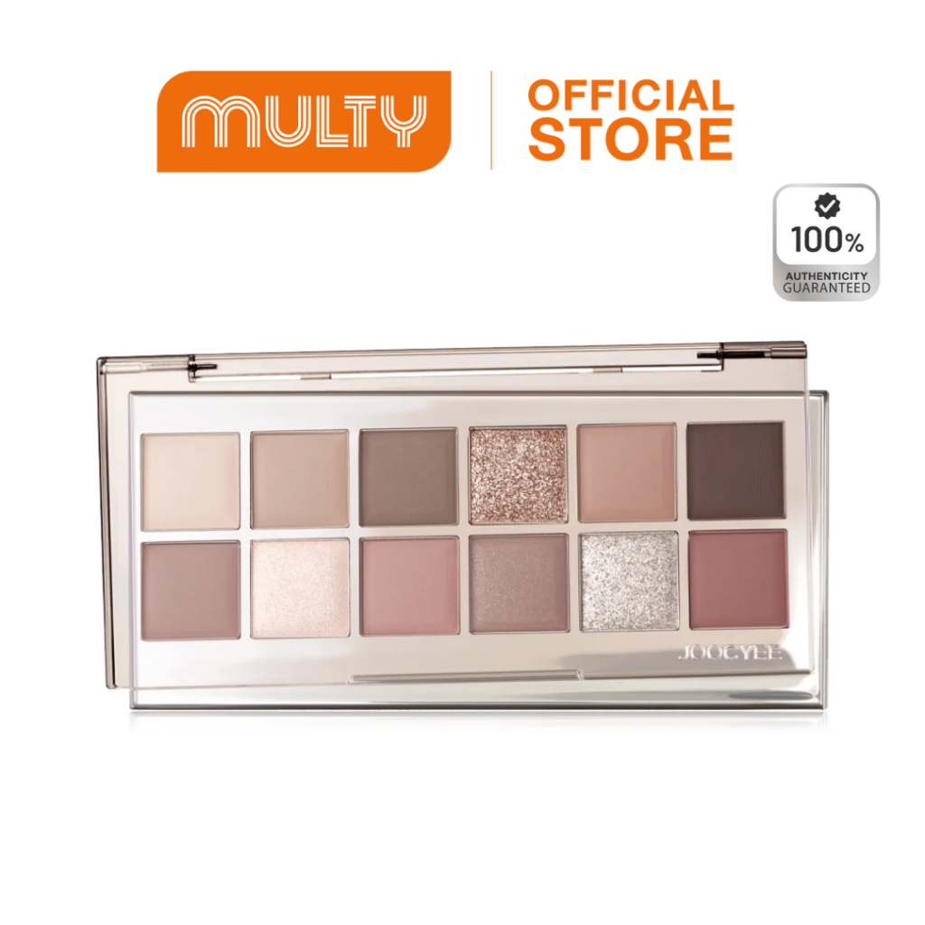 JOOCYEE 12 Shades Eyeshadow Palette 14g.จูซซีย์ อายแชโดว์เนื้อเนียน สีแน่น