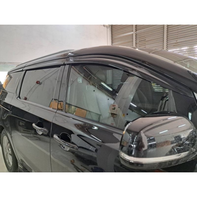 กันสาดสีดำมี6ชิ้นkia,grand,carnival"gen3ปี2016-2020