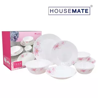 FR-12pcs/set เซ็ทจานชามโอปอล 12 ชิ้น ลาย Floral ( สั่งได้สูงสุดต่อออเดอร์ 2 เซ็ท ) ( พร้อมส่ง )