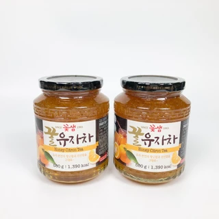 🍊 Honey Citron Tea 🍊 580g ชาส้มยูสุเกาหลีแท้ ผสมน้ำผึ้ง วิตามินซีสูง นำเข้าจากเกาหลี 꽃샘 유자차
